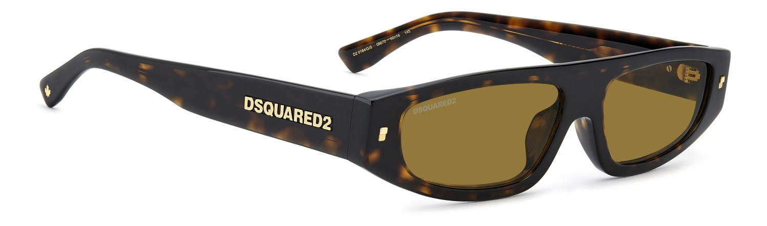 Occhiali da sole Dsquared2 D2 0184/G 208428 086 70 colore havana forma altro lenti brown