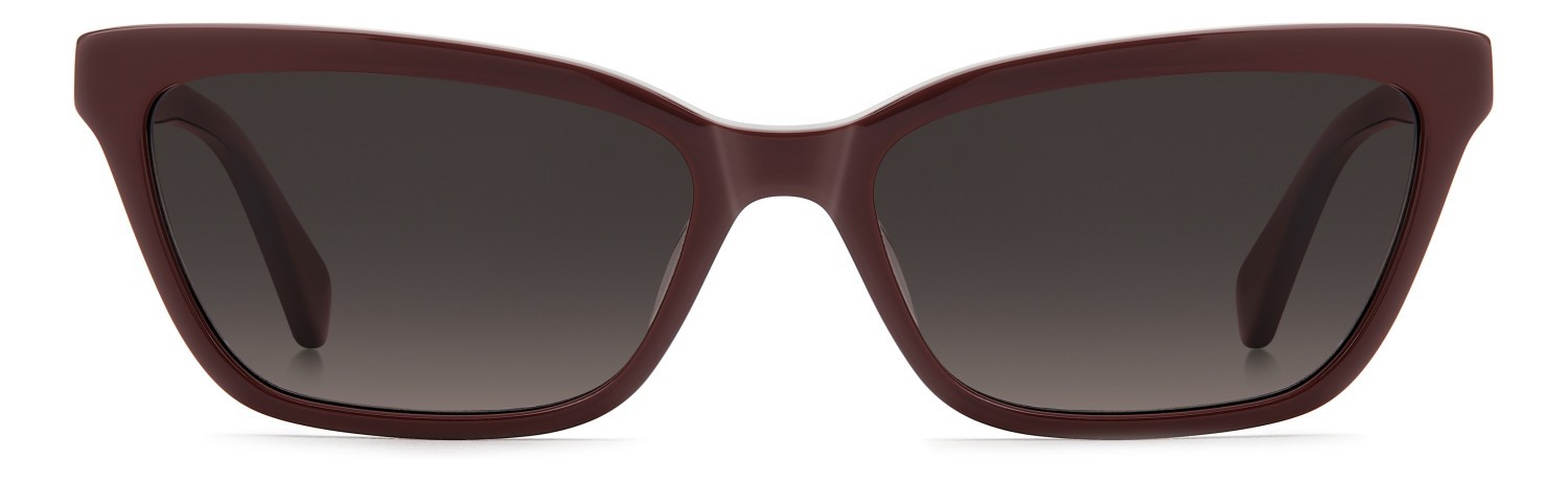 Occhiali da sole Kate Spade Ks Aisha 2/S 208434 6K3 HA colore burgundy gold forma rettangolare lenti brown shaded