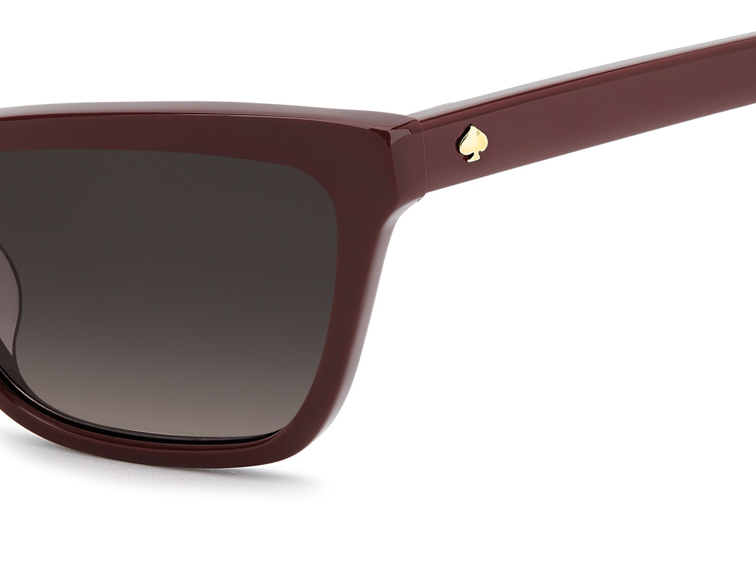 Occhiali da sole Kate Spade Ks Aisha 2/S 208434 6K3 HA colore burgundy gold forma rettangolare lenti brown shaded