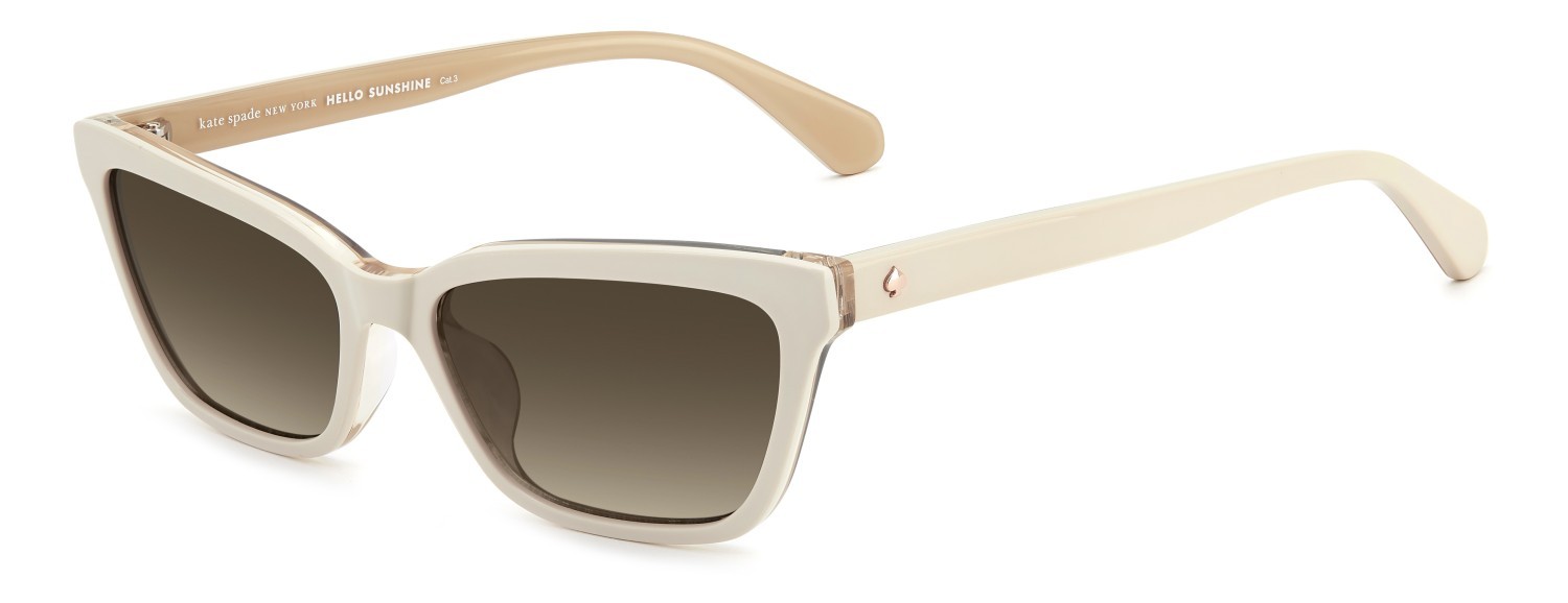 Occhiali da sole Kate Spade Ks Aisha 2/S 208434 HAM HA colore champagne forma rettangolare lenti brown shaded