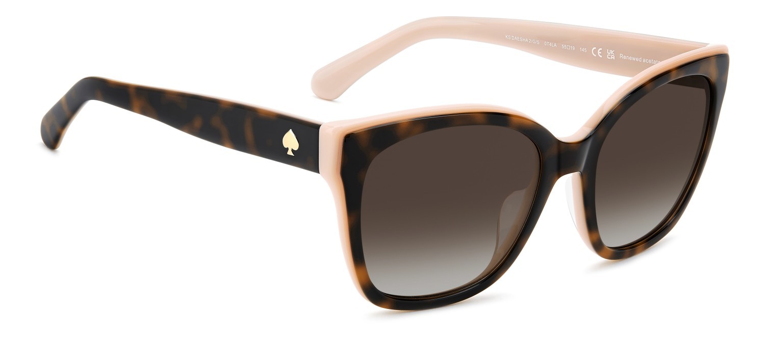 Sunglasses Kate Spade Ks Daesha 2/G 208436 0T4 LA color havana pink shape square lenses brown shaded polarized