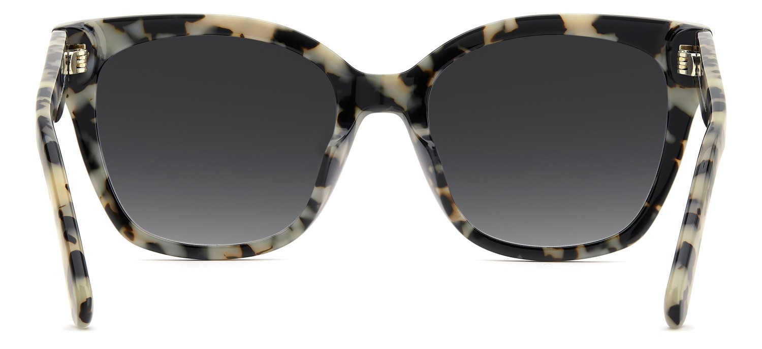 Sunglasses Kate Spade Ks Daesha 2/G 208436 TCB 9O color black white havana shape square lenses dark grey shaded