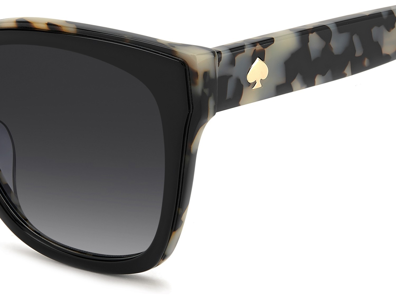 Sunglasses Kate Spade Ks Daesha 2/G 208436 TCB 9O color black white havana shape square lenses dark grey shaded