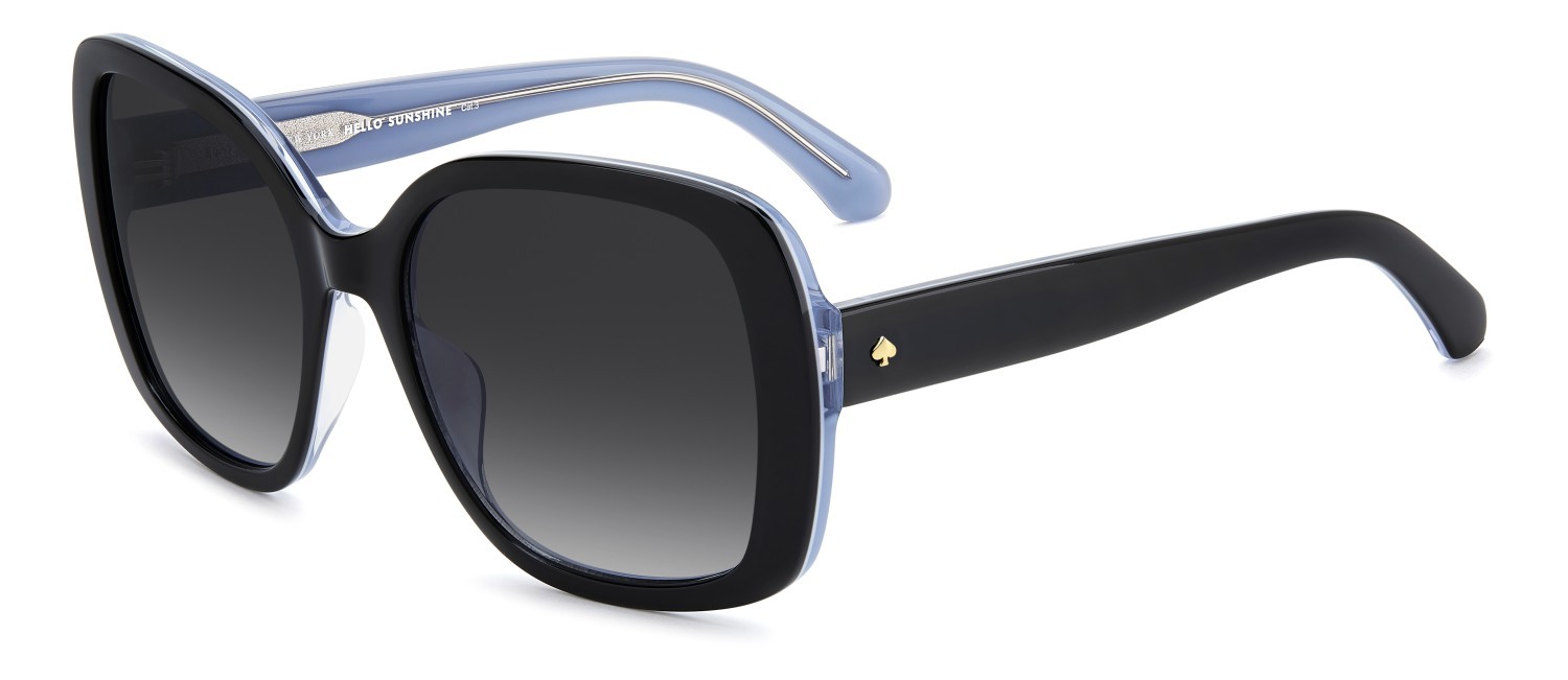 Sunglasses Kate Spade Ks Wenona 2/G 208437 D51 9O color black blue shape square lenses dark grey shaded