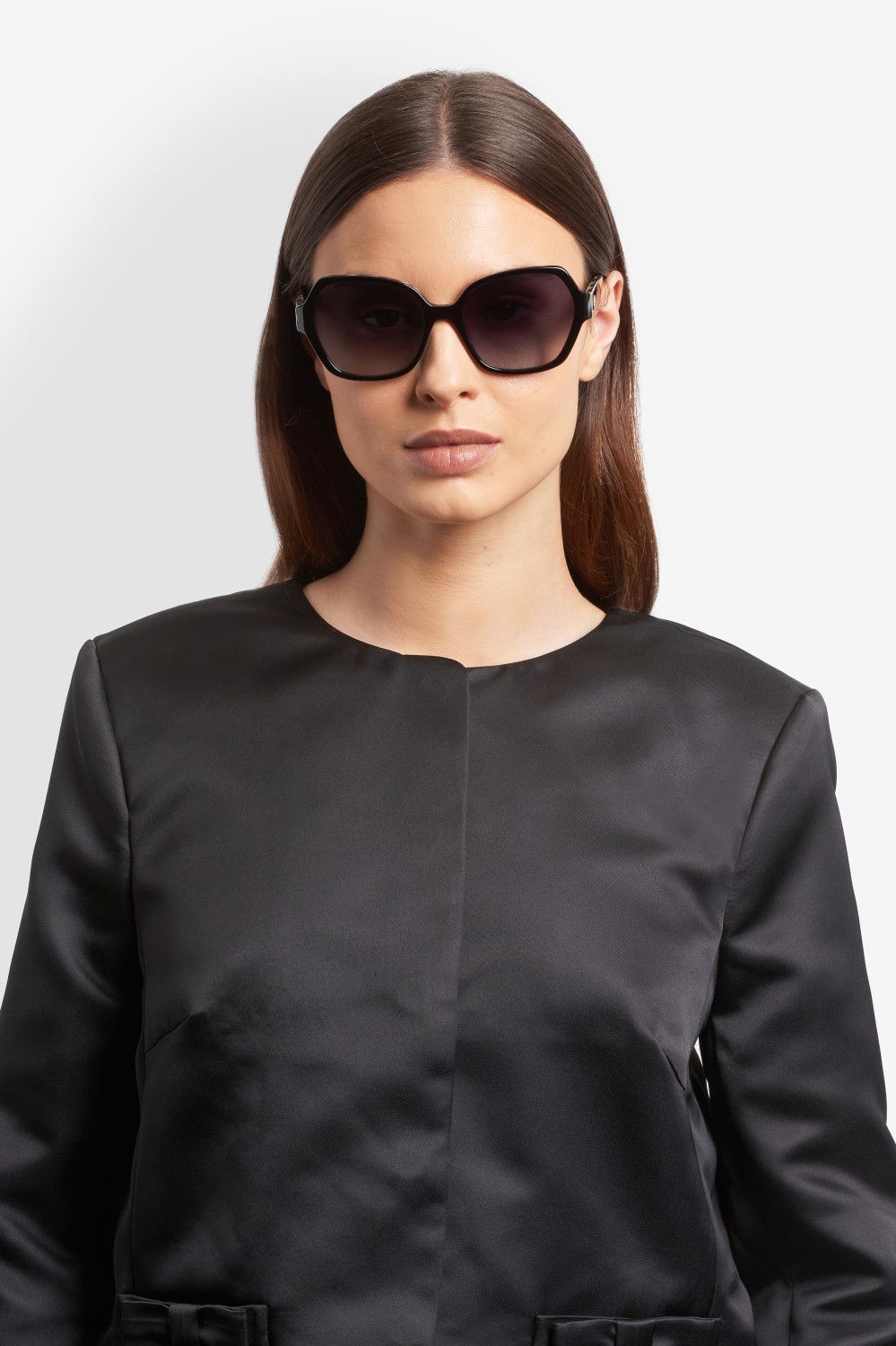 Sunglasses Kate Spade Ks Layne 2/G 208438 TCB 9O color black white havana shape square lenses dark grey shaded