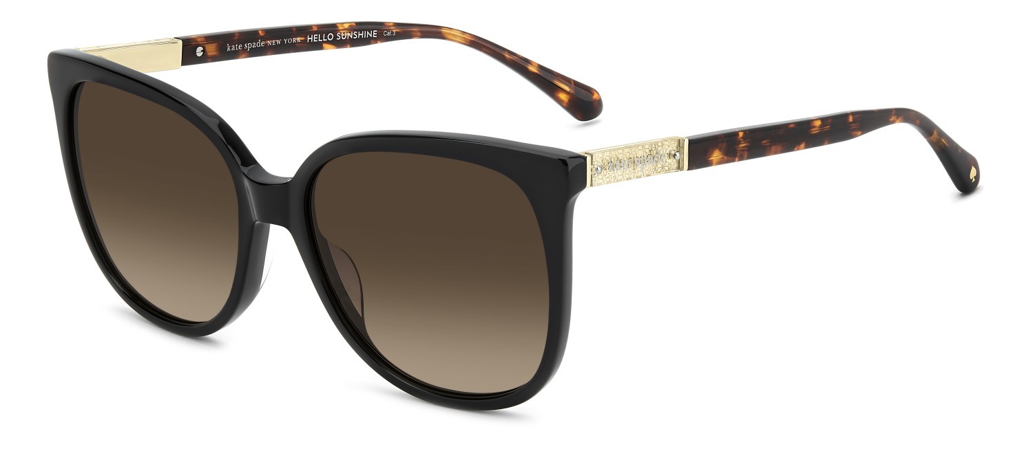 Sunglasses Kate Spade Ks Kaysie 2/G 208440 807 HA color black shape square lenses brown shaded