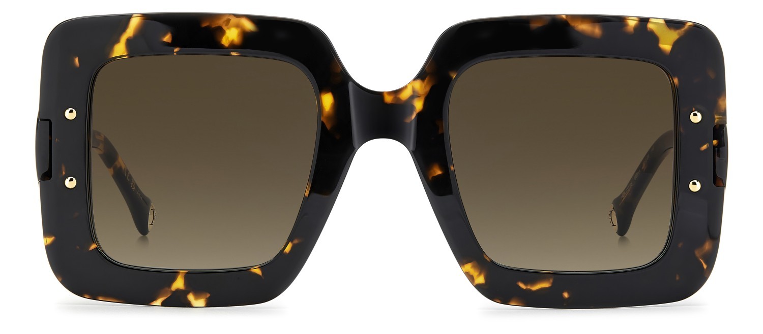 Occhiali da sole Carolina Herrera Her 0322/S 208447 086 HA colore havana forma quadrato lenti brown shaded