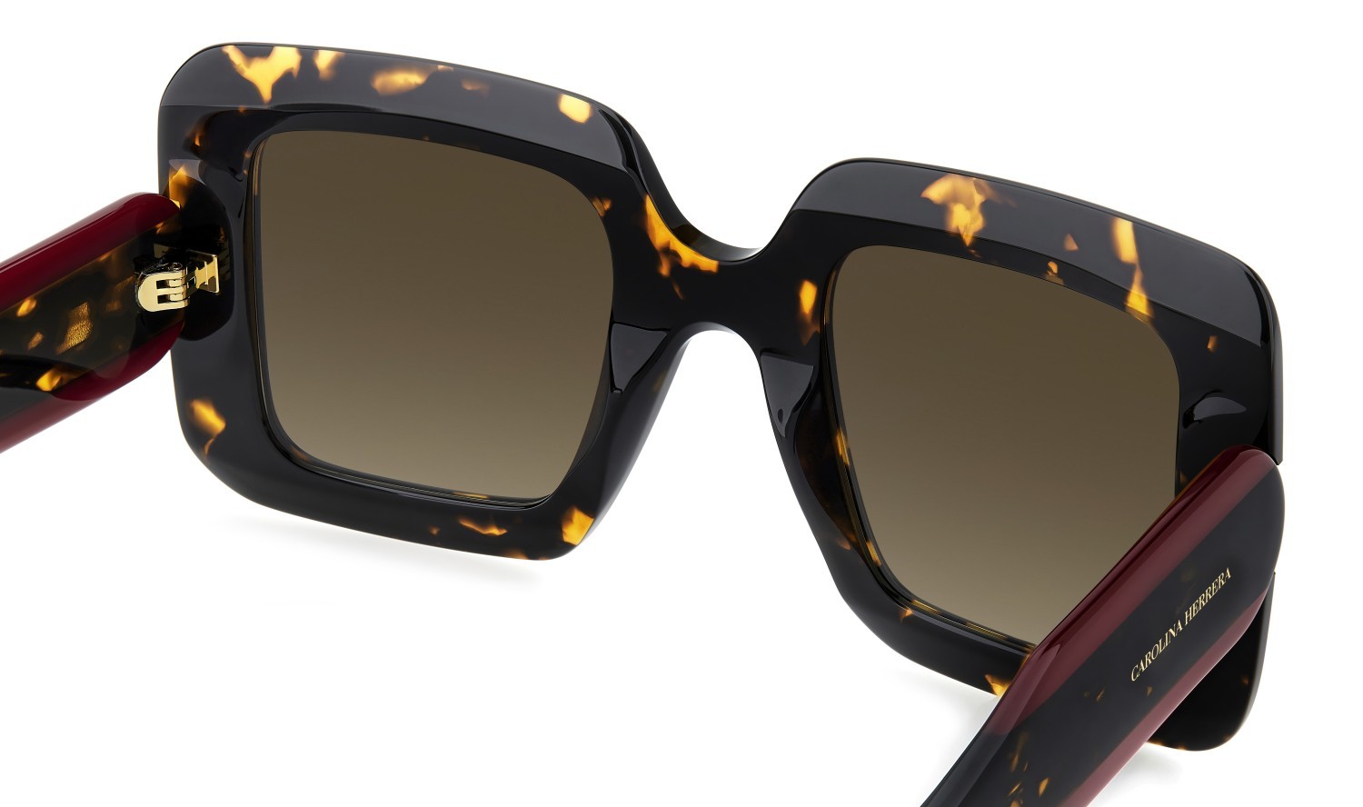 Occhiali da sole Carolina Herrera Her 0322/S 208447 086 HA colore havana forma quadrato lenti brown shaded
