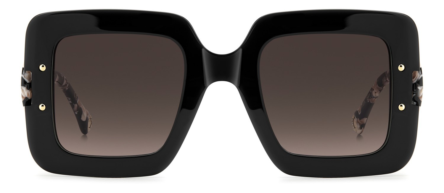 Occhiali da sole Carolina Herrera Her 0322/S 208447 3H2 HA colore black pink forma quadrato lenti brown shaded