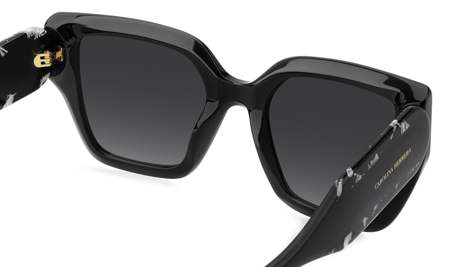 Occhiali da sole Carolina Herrera Her 0323/S 208448 807 9O colore black forma quadrato lenti dark grey shaded