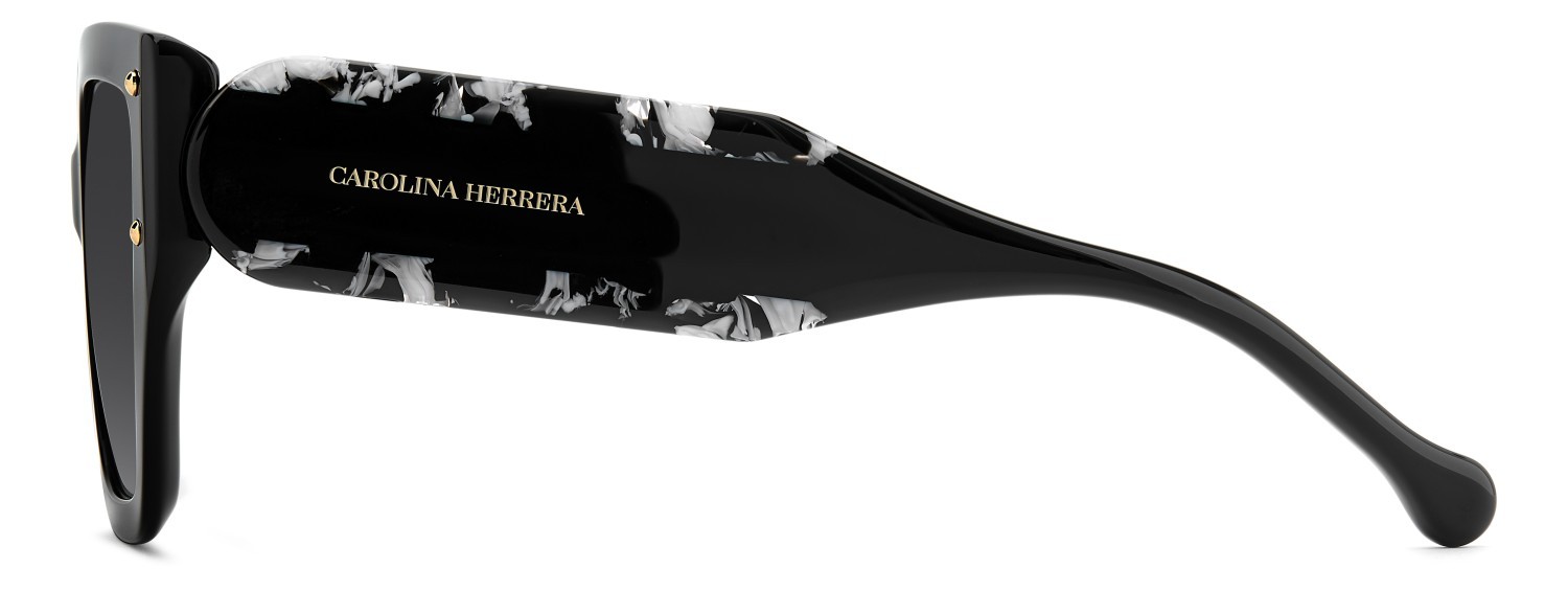 Occhiali da sole Carolina Herrera Her 0323/S 208448 807 9O colore black forma quadrato lenti dark grey shaded