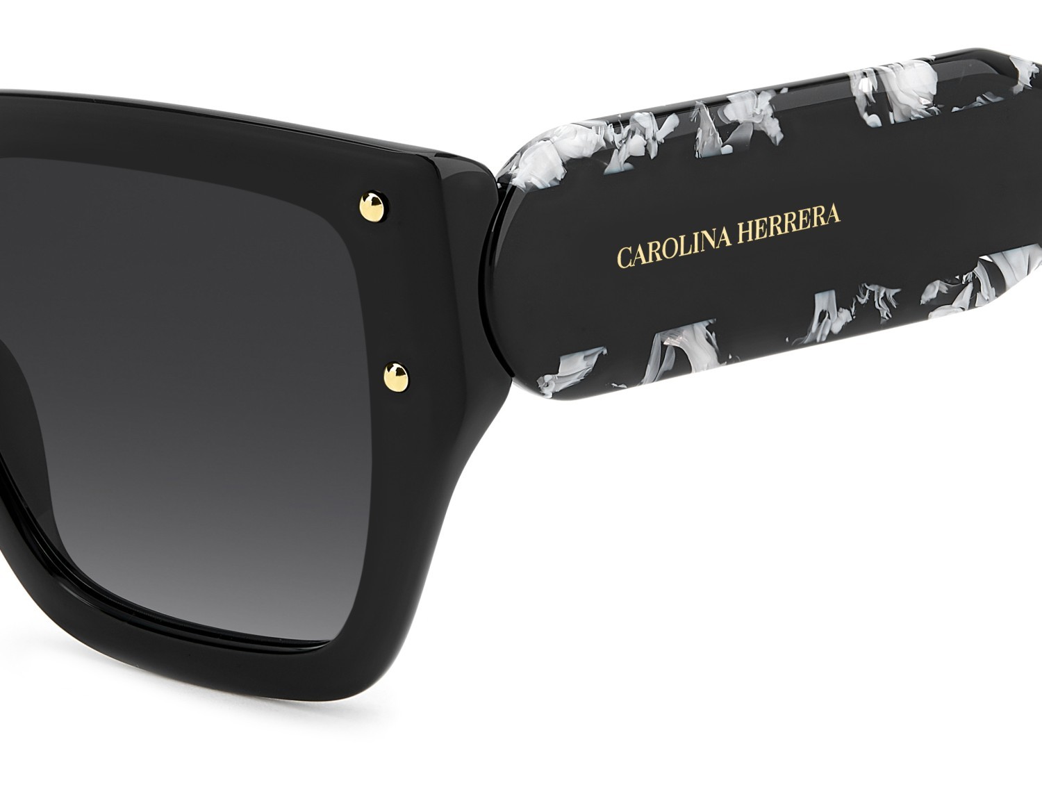 Occhiali da sole Carolina Herrera Her 0323/S 208448 807 9O colore black forma quadrato lenti dark grey shaded