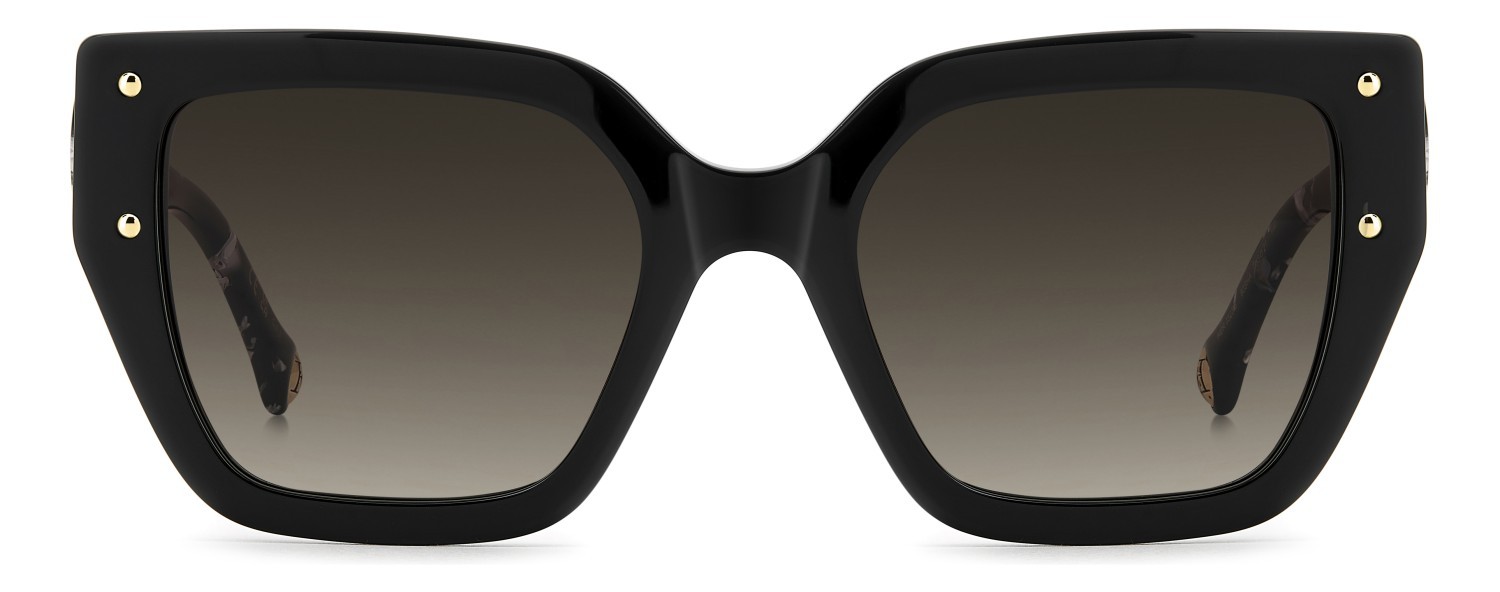Occhiali da sole Carolina Herrera Her 0323/S 208448 80S HA colore black white forma quadrato lenti brown shaded