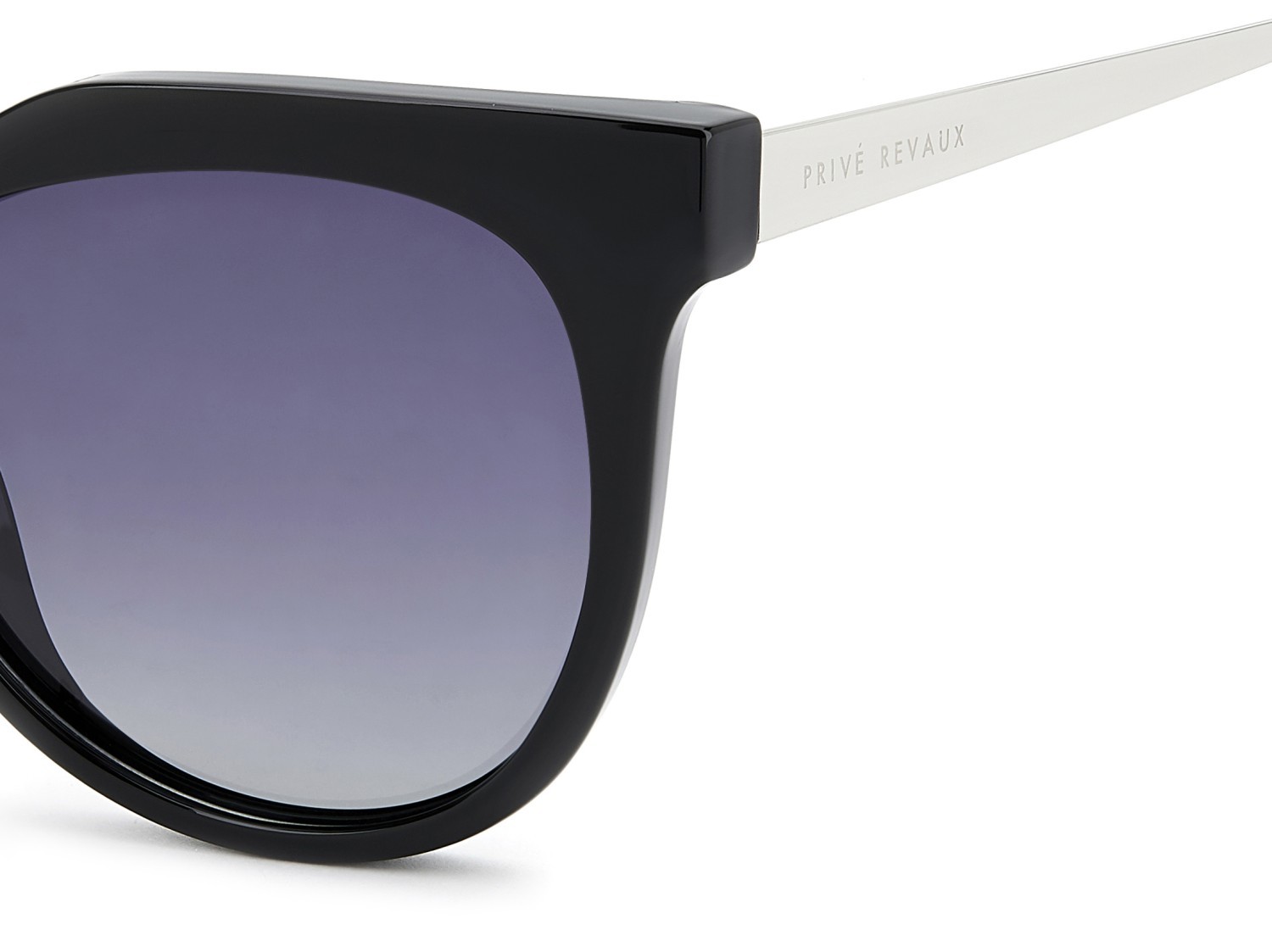 Sunglasses Privé Revaux Chromatic/G 208453 807 WJ color black shape round lenses grey shaded polarized