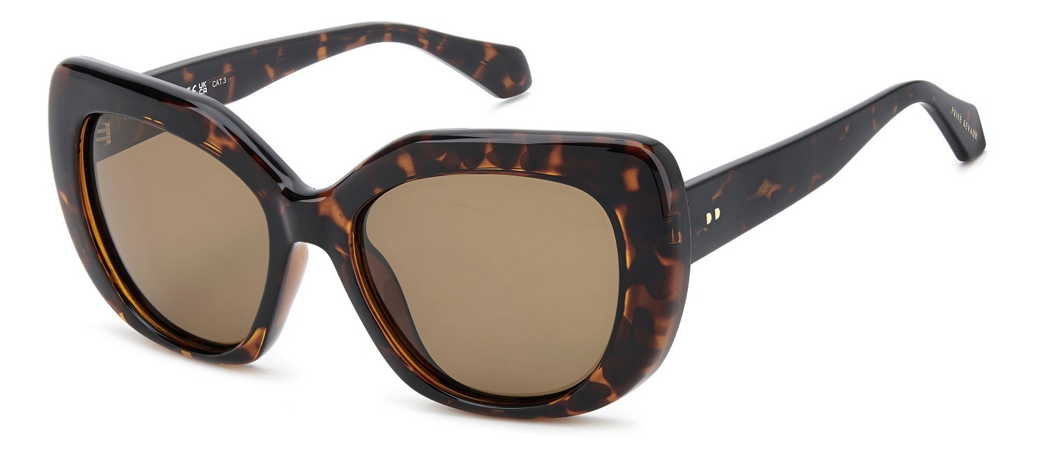 Sunglasses Privé Revaux Pleaser/G 208454 086 SP color havana shape square lenses bronze polarized
