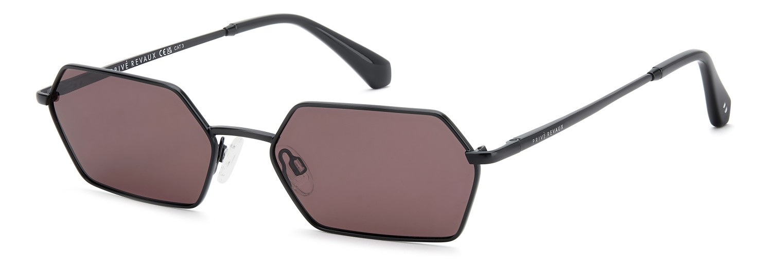 Sunglasses Privé Revaux So Julia/G 208456 807 KL color black shape rectangle lenses violet polarized