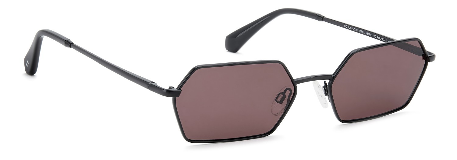 Sunglasses Privé Revaux So Julia/G 208456 807 KL color black shape rectangle lenses violet polarized