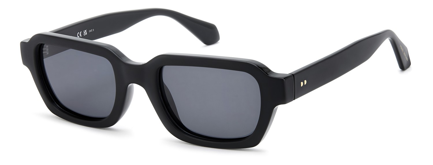 Sunglasses Privé Revaux So What/G 208459 003 M9 color matte black shape rectangle lenses grey polarized