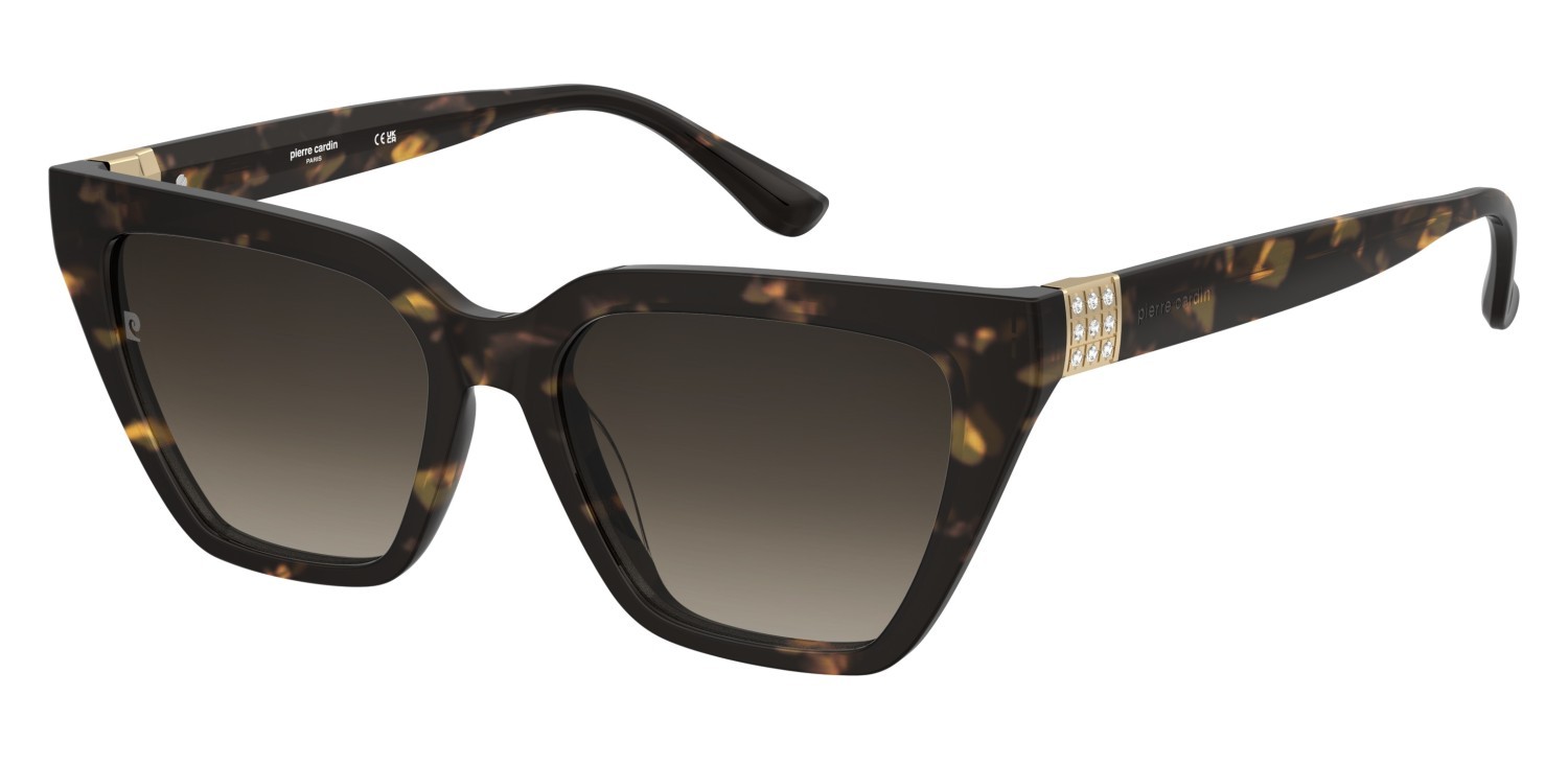 Sunglasses Pierre Cardin P.c. 8549/S 208514 086 HA color havana shape cat eye lenses brown shaded