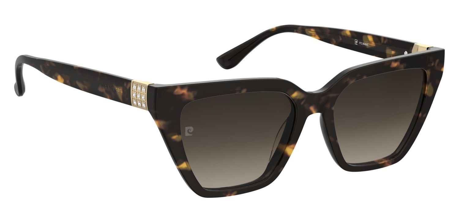 Sunglasses Pierre Cardin P.c. 8549/S 208514 086 HA color havana shape cat eye lenses brown shaded
