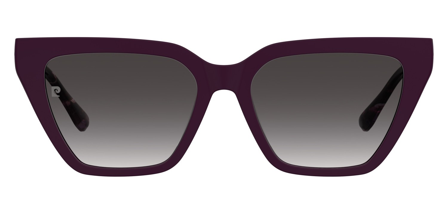 Sunglasses Pierre Cardin P.c. 8549/S 208514 LHF 9O color burgundy 2 shape cat eye lenses dark grey shaded
