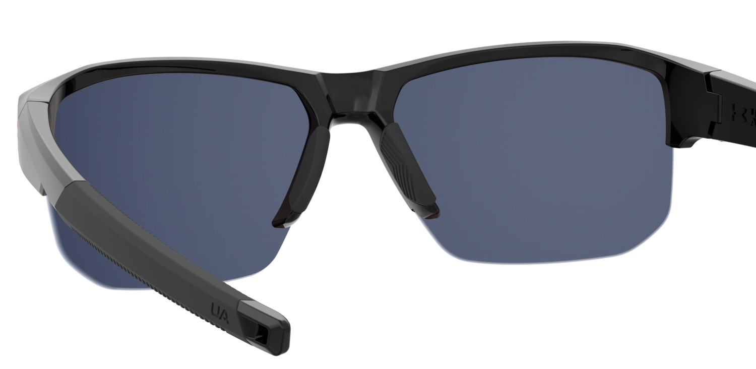 Sunglasses Under Armour Uafanaticaltl/G 208516 OIT MI color black red shape rectangle lenses grey infrared
