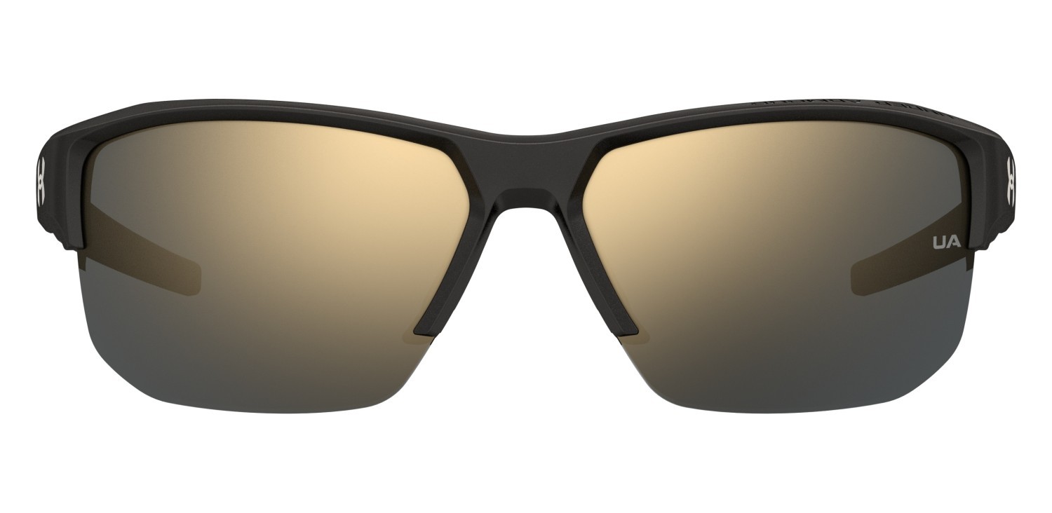 Sunglasses Under Armour Uafanaticaltl/G 208516 ZK4 JO color metalized black shape rectangle lenses grey bronze mirror