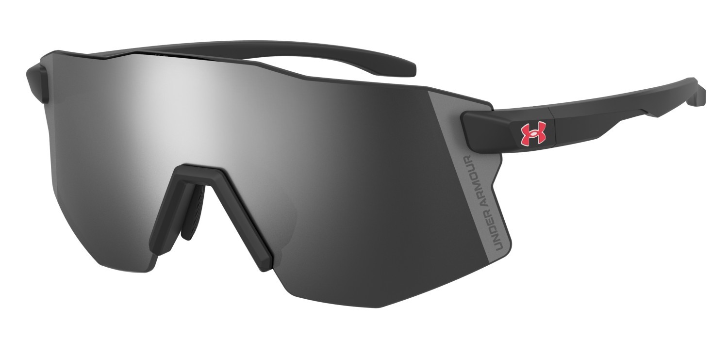 Sunglasses Under Armour Ua Grid Pro/G 208518 124 T4 color matte black silver shape mask lenses silver mirror