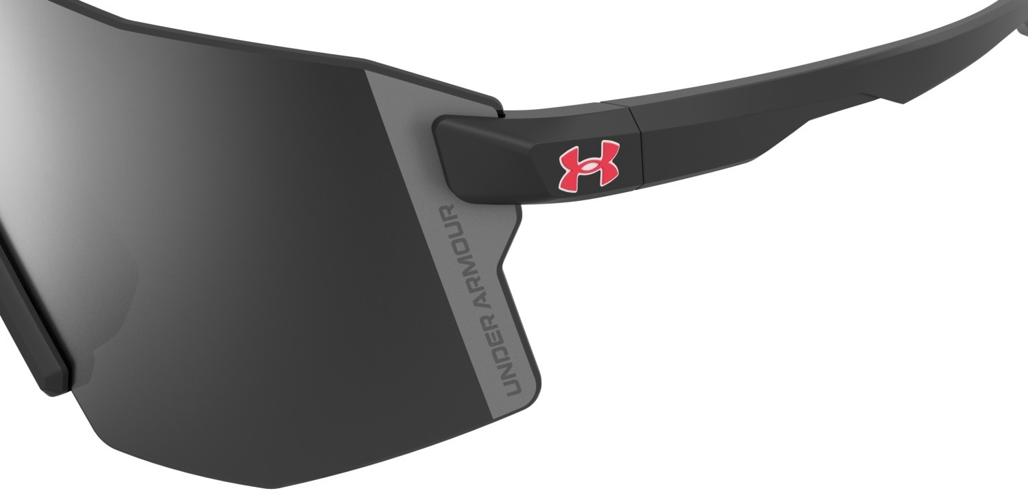 Sunglasses Under Armour Ua Grid Pro/G 208518 124 T4 color matte black silver shape mask lenses silver mirror