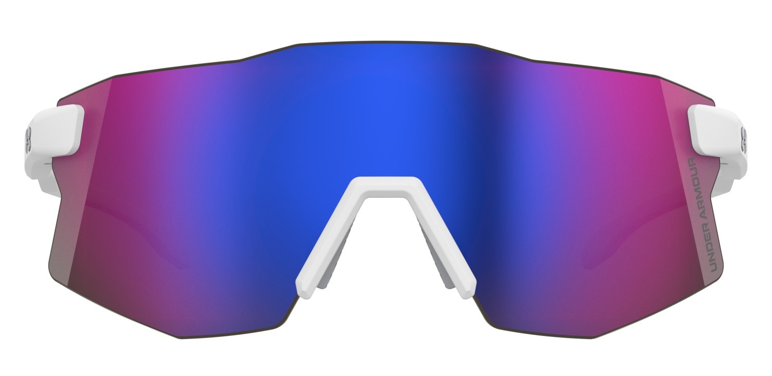 Sunglasses Under Armour Ua Grid Pro/G 208518 JQO 34 color matte white pink shape mask lenses pink mirror