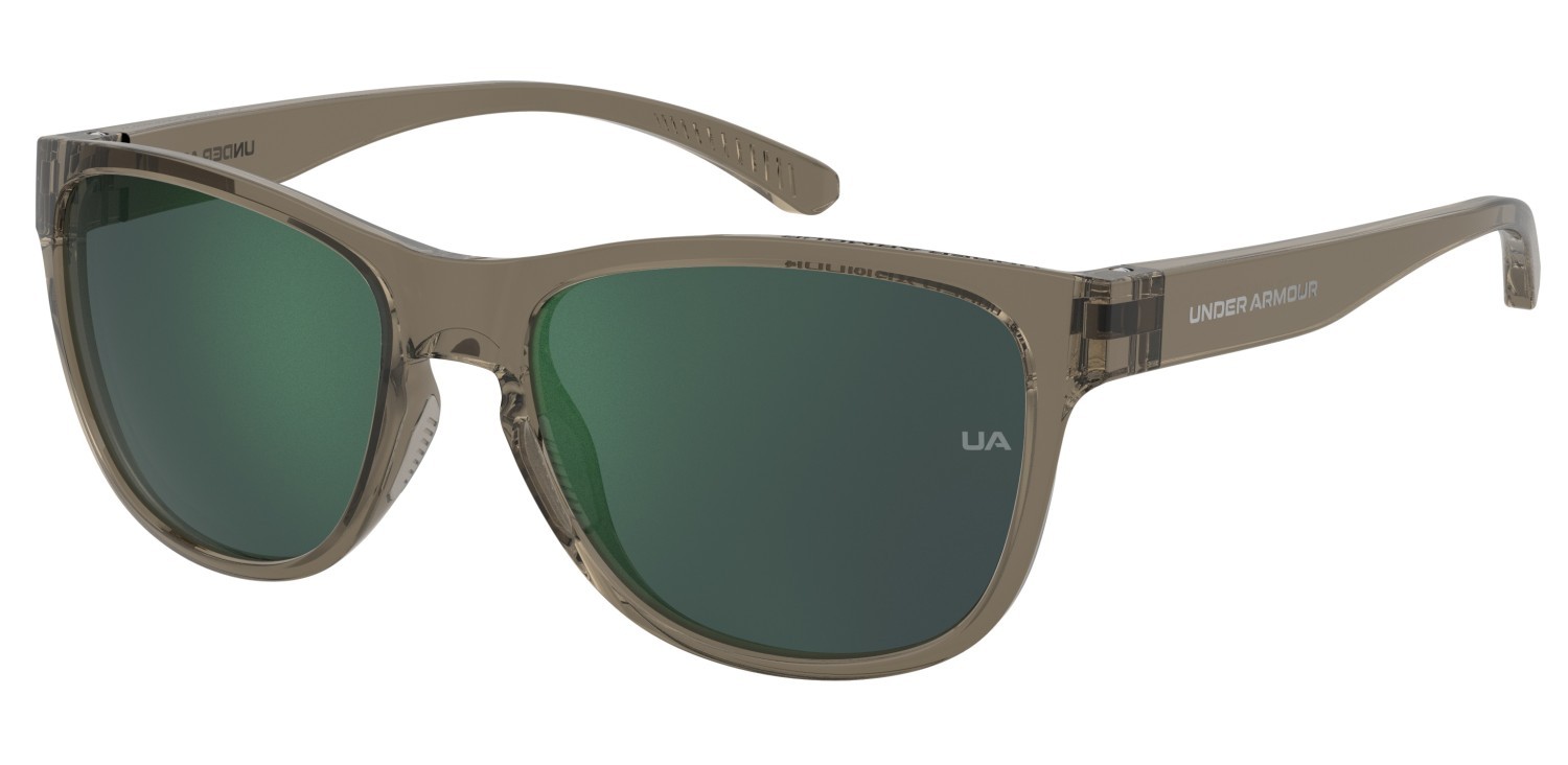 Occhiali da sole Under Armour Ua Skylar 2 208520 2T3 MT colore crystal beige forma pantos lenti green mirror