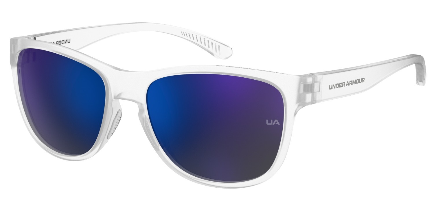 Occhiali da sole Under Armour Ua Skylar 2 208520 QM4 HZ colore crystal blue forma pantos lenti green blue mirror