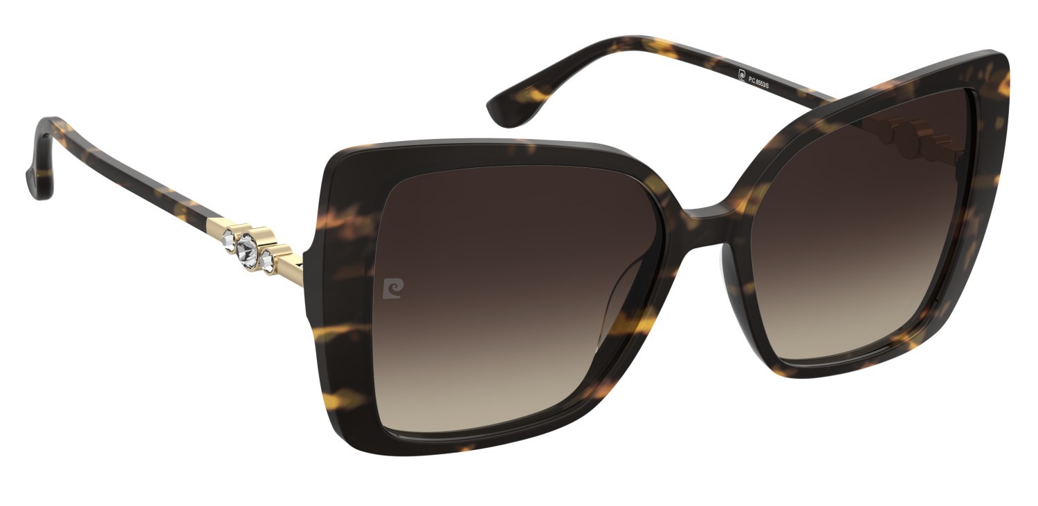Sunglasses Pierre Cardin P.c. 8553/S 208525 086 HA color havana shape butterfly lenses brown shaded