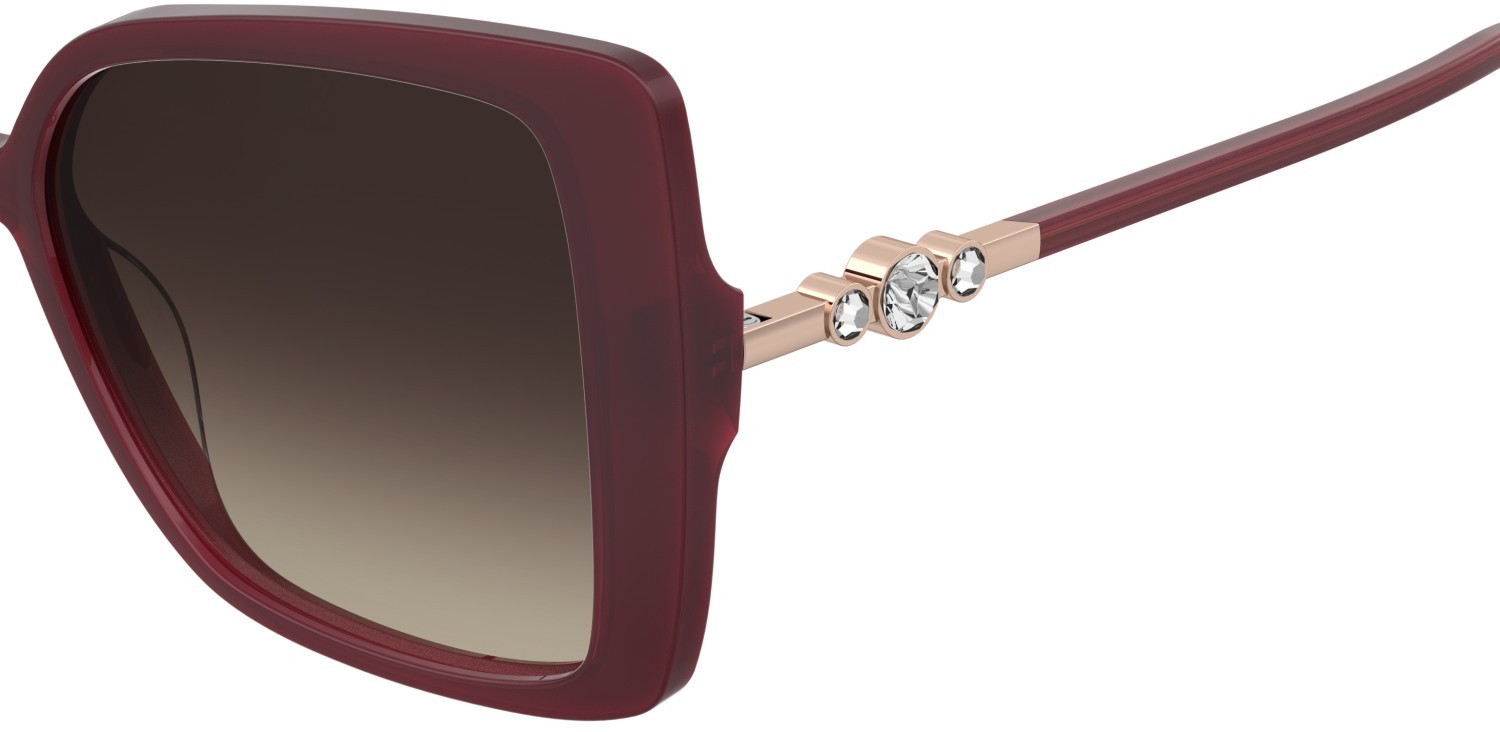 Sunglasses Pierre Cardin P.c. 8553/S 208525 LHF HA color burgundy 2 shape butterfly lenses brown shaded