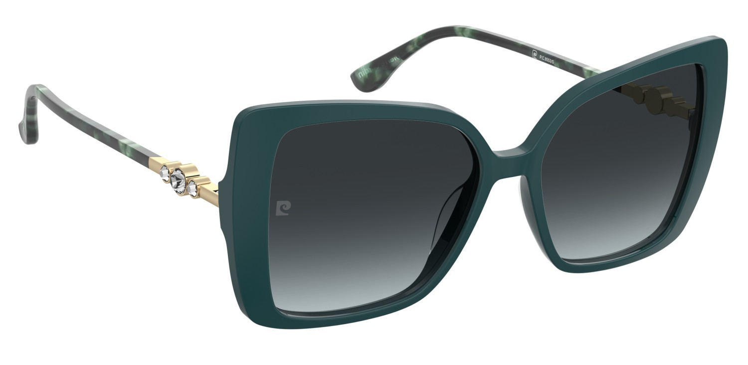 Sunglasses Pierre Cardin P.c. 8553/S 208525 ZI9 08 color teal shape butterfly lenses dk blue shaded