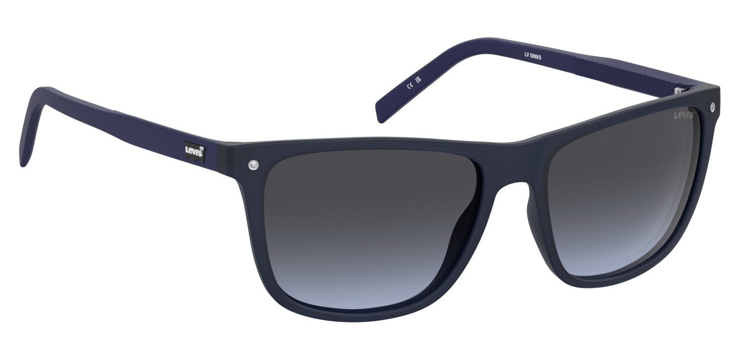 Occhiali da sole Levi's Lv 5099/S 208530 FLL GB colore matte blue forma rettangolare lenti grey azure