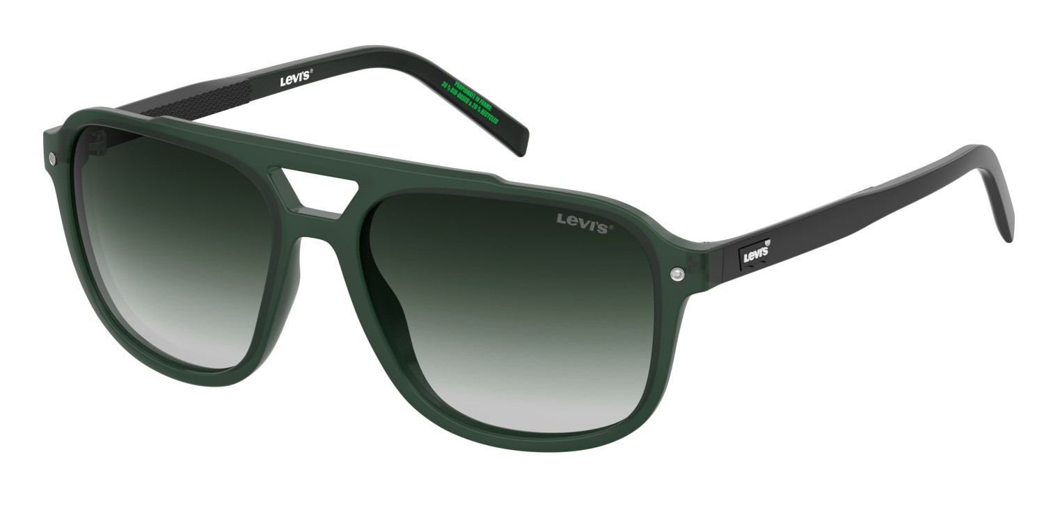Sunglasses Levi's Lv 5100/S 208531 DLD 9K color matte green shape navigator lenses green shaded