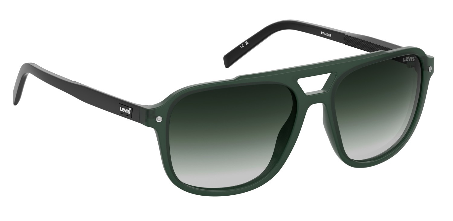 Sunglasses Levi's Lv 5100/S 208531 DLD 9K color matte green shape navigator lenses green shaded
