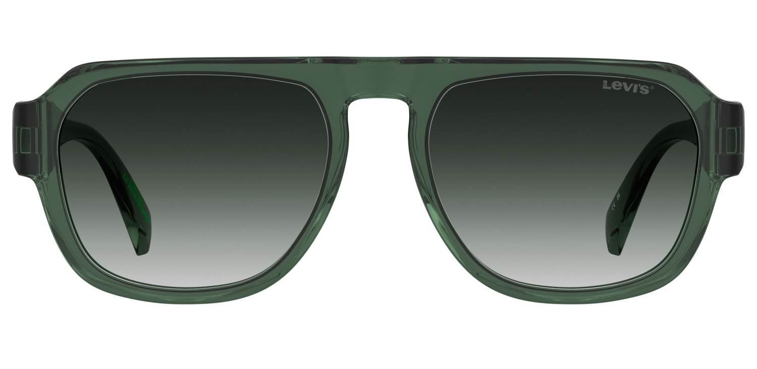 Occhiali da sole Levi's Lv 1100/S 208532 1ED 9K colore green forma rettangolare lenti green shaded