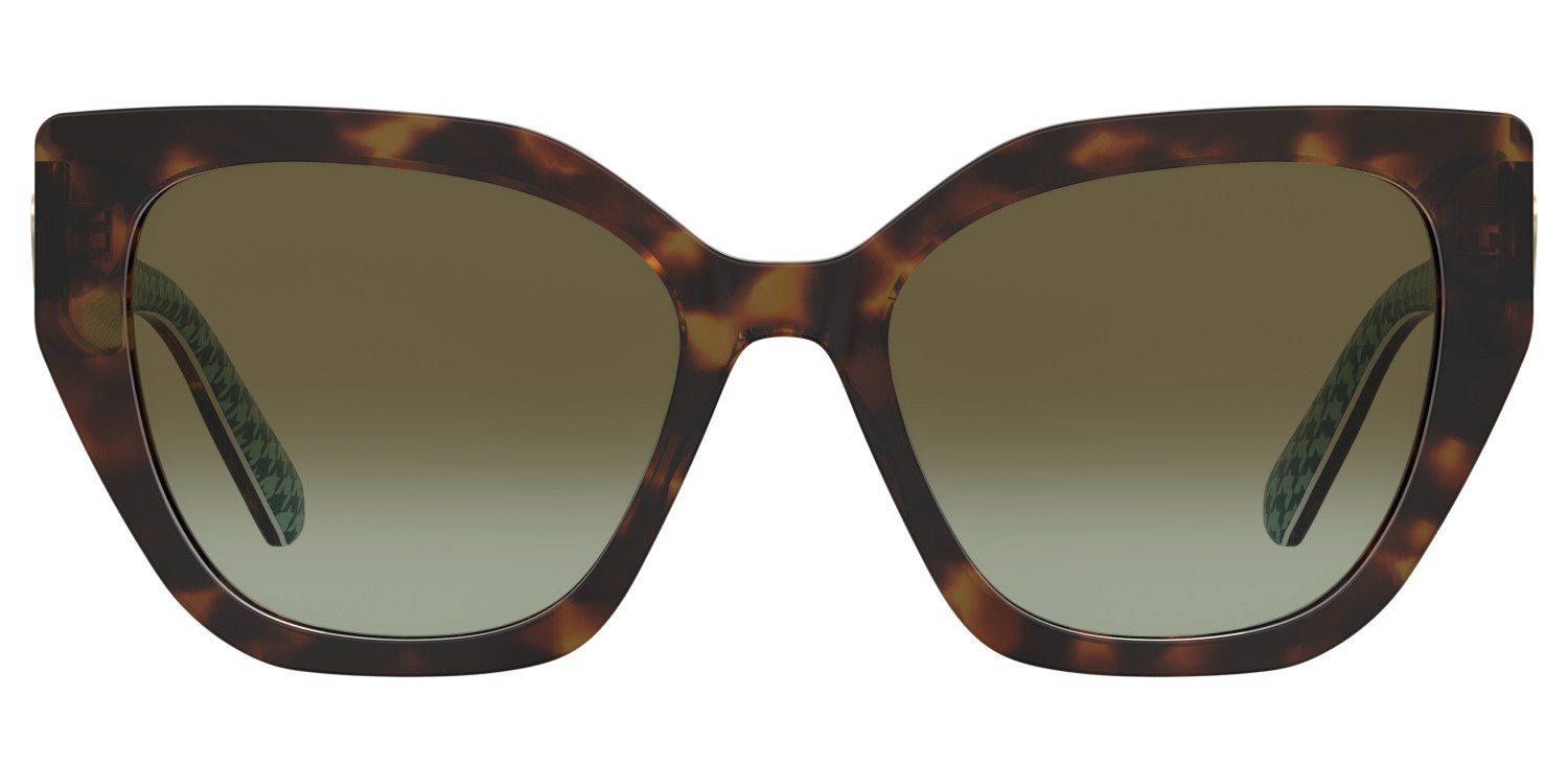 Sunglasses Moschino Love Mol098/S 208534 2VM BC color havana pattern shape cat eye lenses brown green degrade'