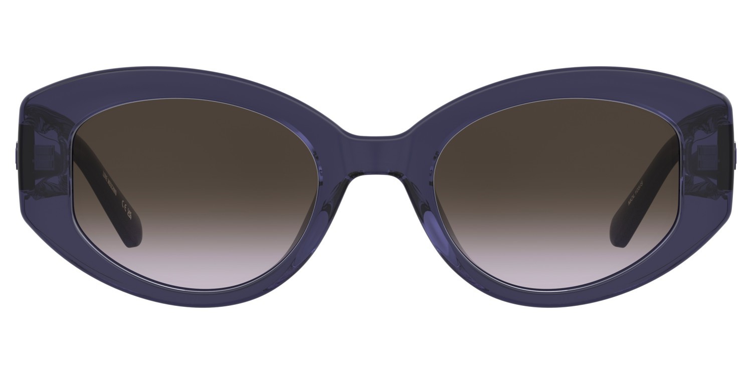 Sunglasses Moschino Love Mol105/S 208536 B3V QR color violet shape cat eye lenses brown violet doubleshade