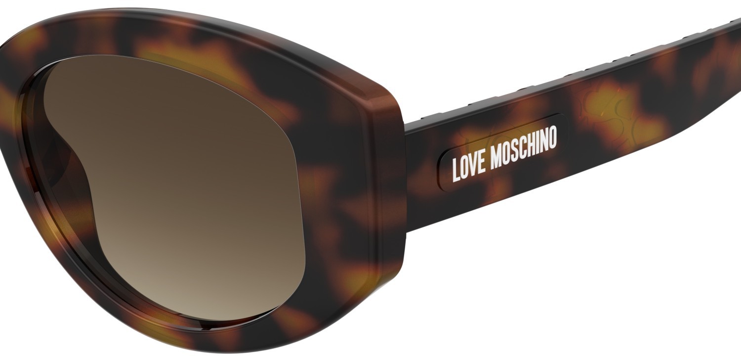 Sunglasses Moschino Love Mol105/S 208536 WR9 HA color brown havana shape cat eye lenses brown shaded