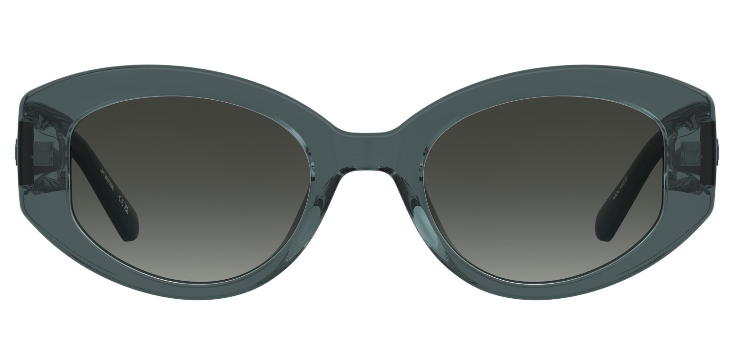 Sunglasses Moschino Love Mol105/S 208536 ZI9 IB color teal shape cat eye lenses grey green