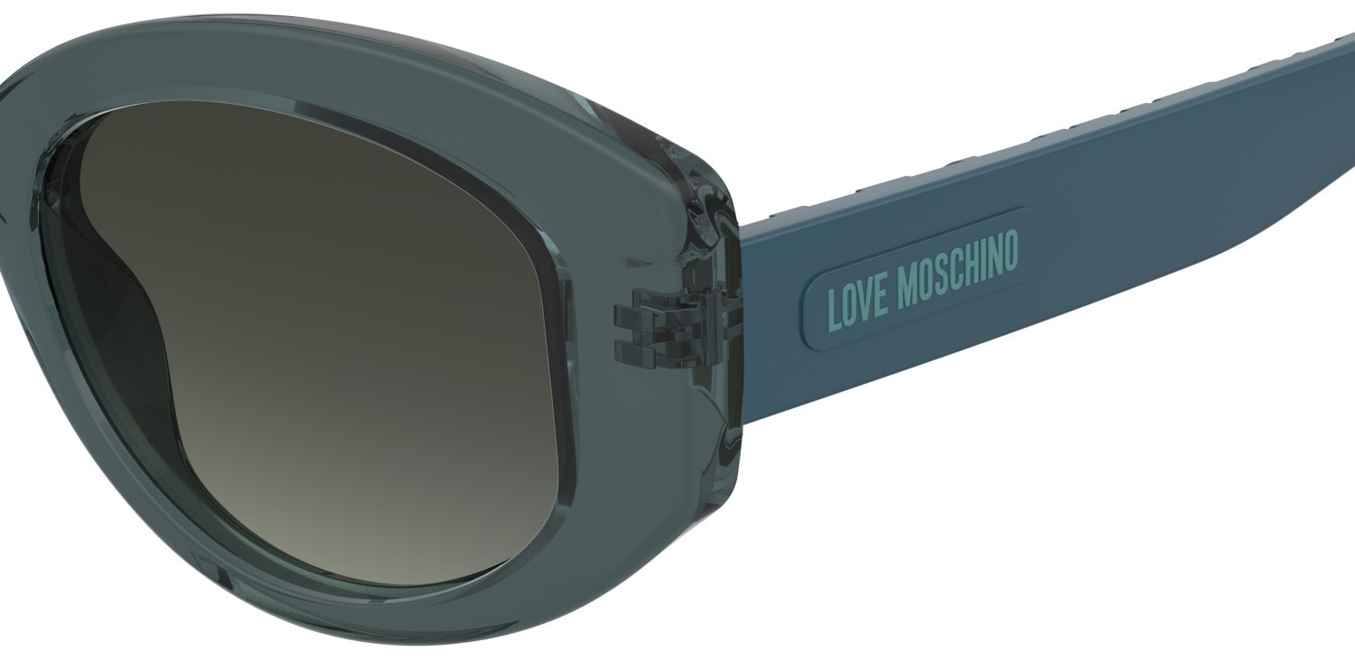 Sunglasses Moschino Love Mol105/S 208536 ZI9 IB color teal shape cat eye lenses grey green