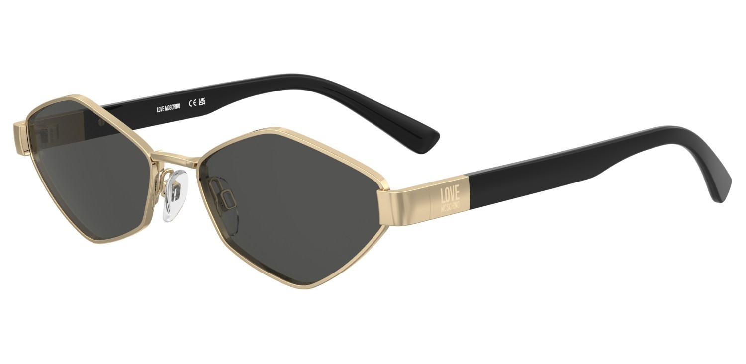 Sunglasses Moschino Love Mol101/S 208538 000 IR color rose gold shape rectangle lenses grey