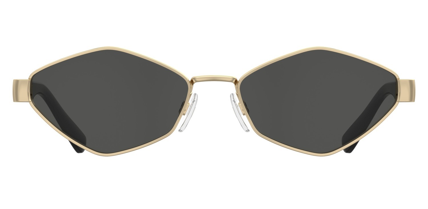 Sunglasses Moschino Love Mol101/S 208538 000 IR color rose gold shape rectangle lenses grey