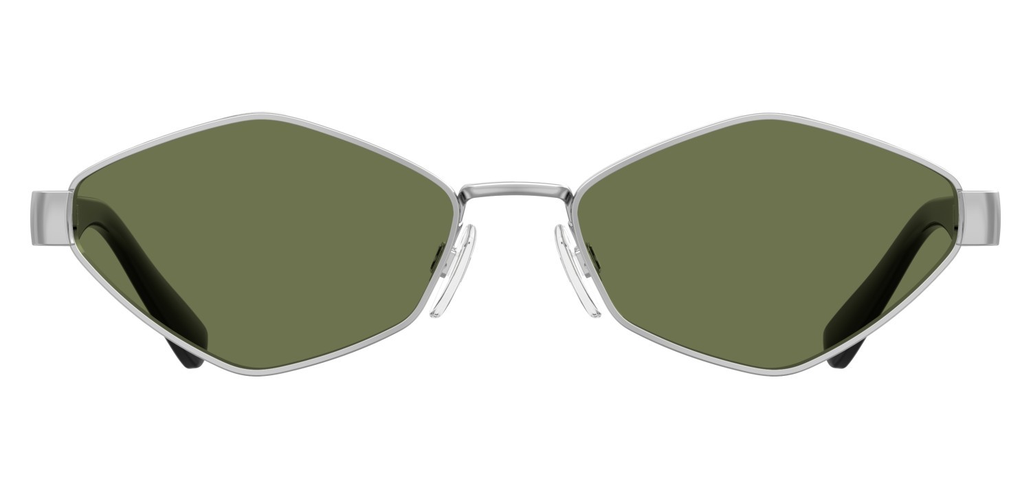 Sunglasses Moschino Love Mol101/S 208538 010 QT color palladium shape rectangle lenses green