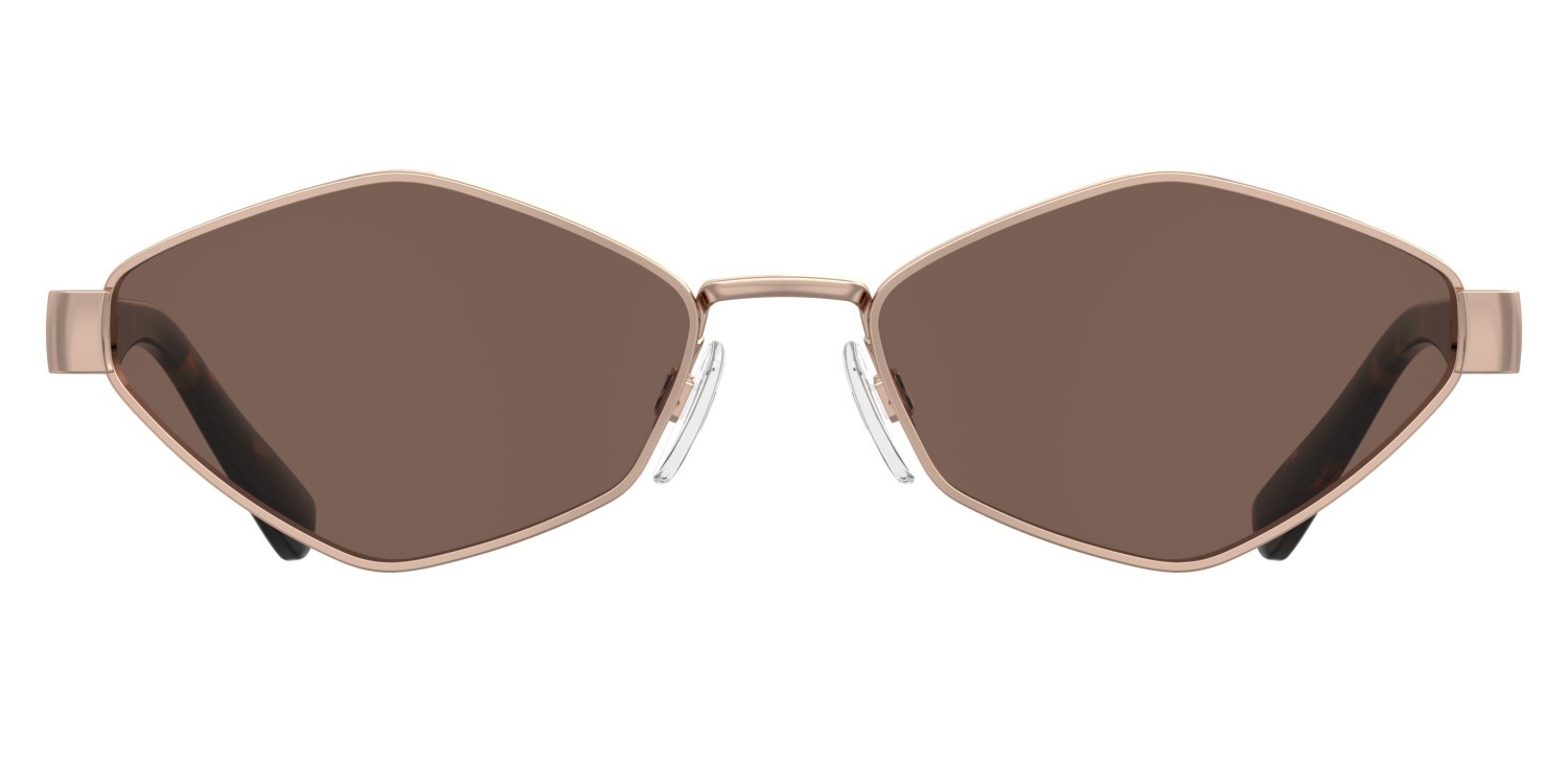 Sunglasses Moschino Love Mol101/S 208538 DDB 4S color gold copper shape rectangle lenses burgundy