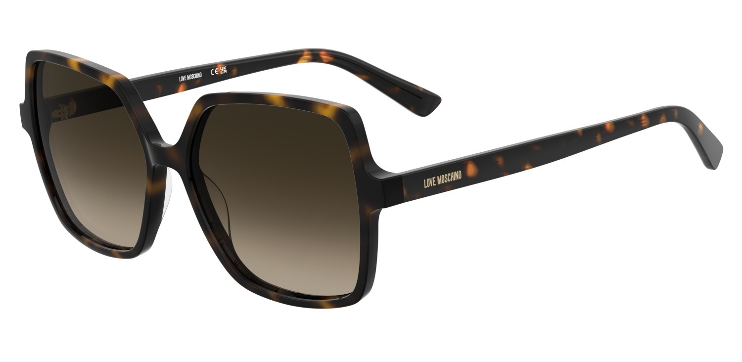 Sunglasses Moschino Love Mol102/S 208539 086 HA color havana shape square lenses brown shaded