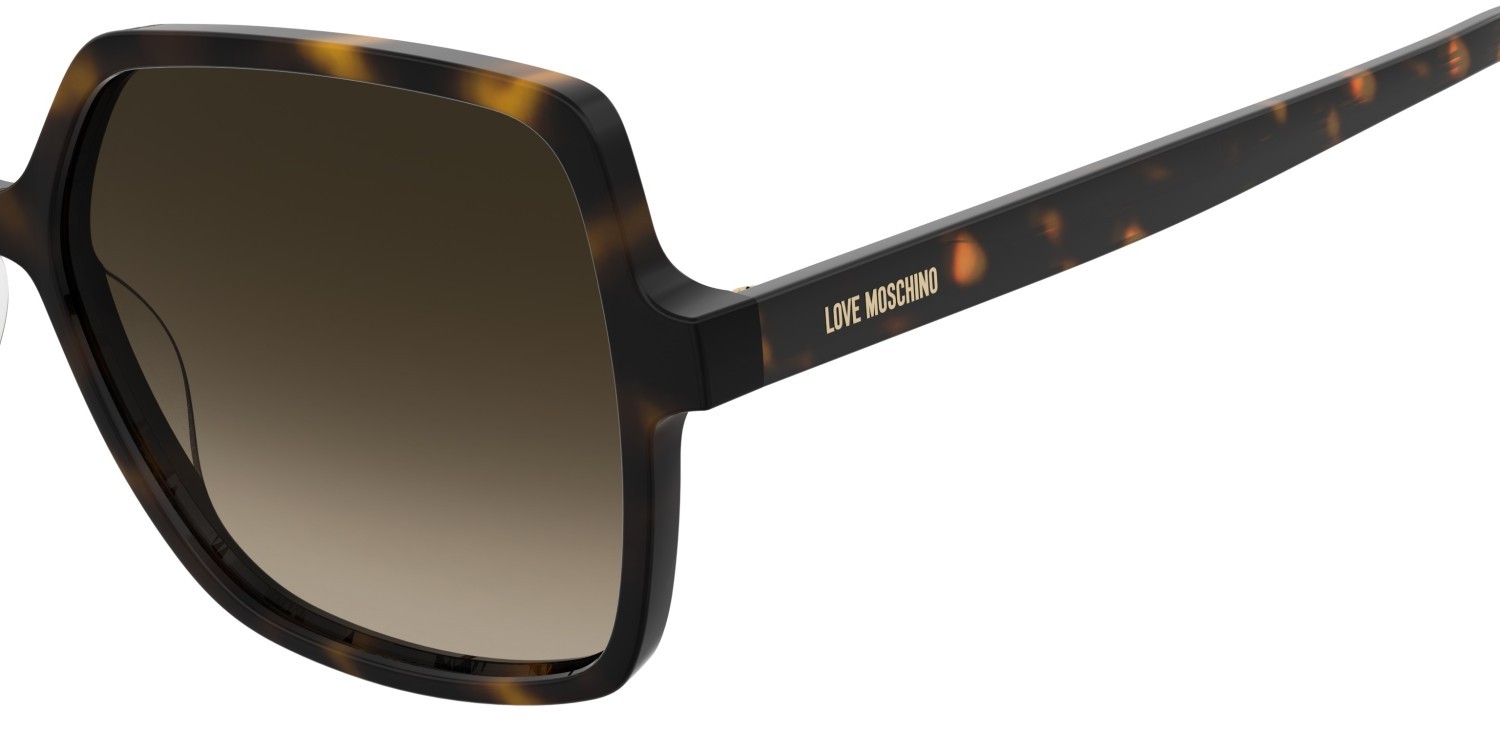 Sunglasses Moschino Love Mol102/S 208539 086 HA color havana shape square lenses brown shaded